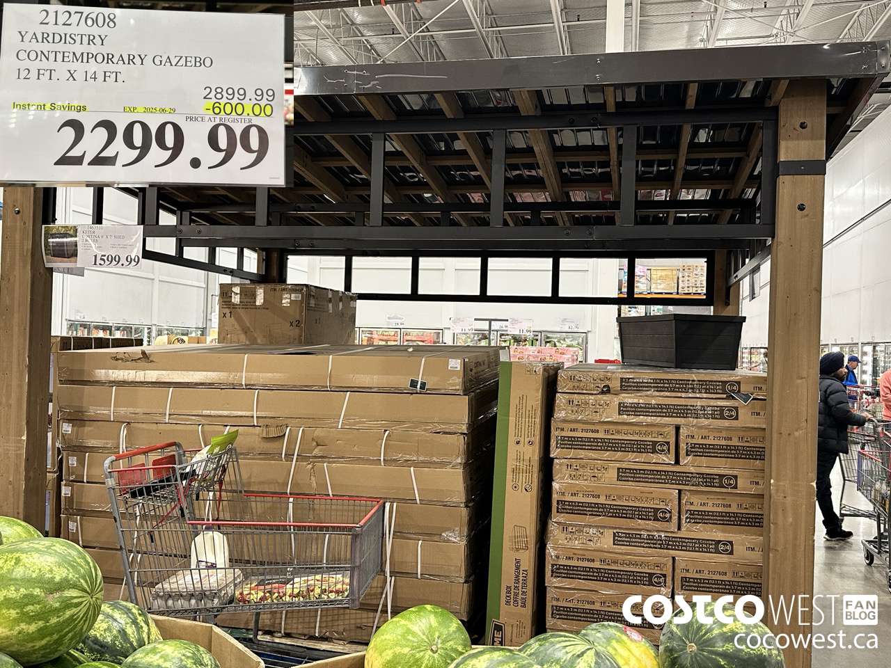 2127608 YARDISTRY CONTEMPORARY GAZEBO 12 FT. X 14 FT.  ($600.00 INSTANT SAVINGS EXPIRES ON 2025-06-29) $2399.99