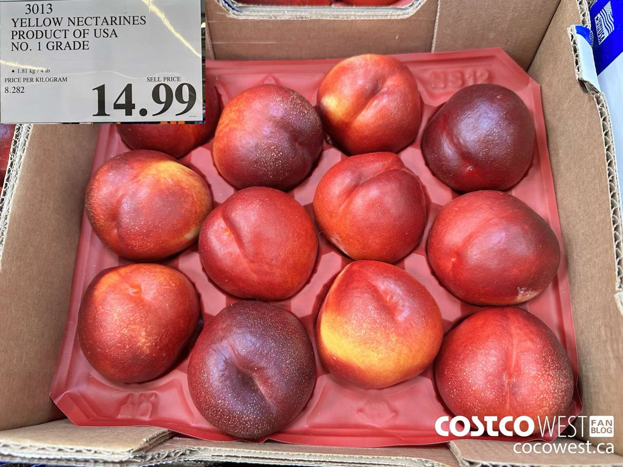 3013 YELLOW NECTARINES PRODUCT OF USA NO. 1 GRADE $14.99