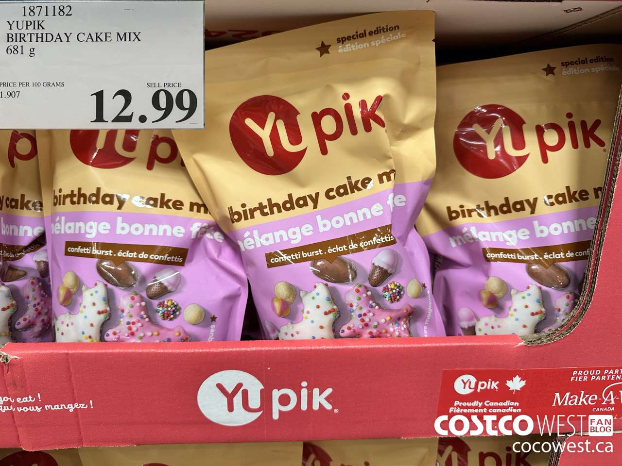 1871182 YUPIK BIRTHDAY CAKE MIX 681 G $12.99