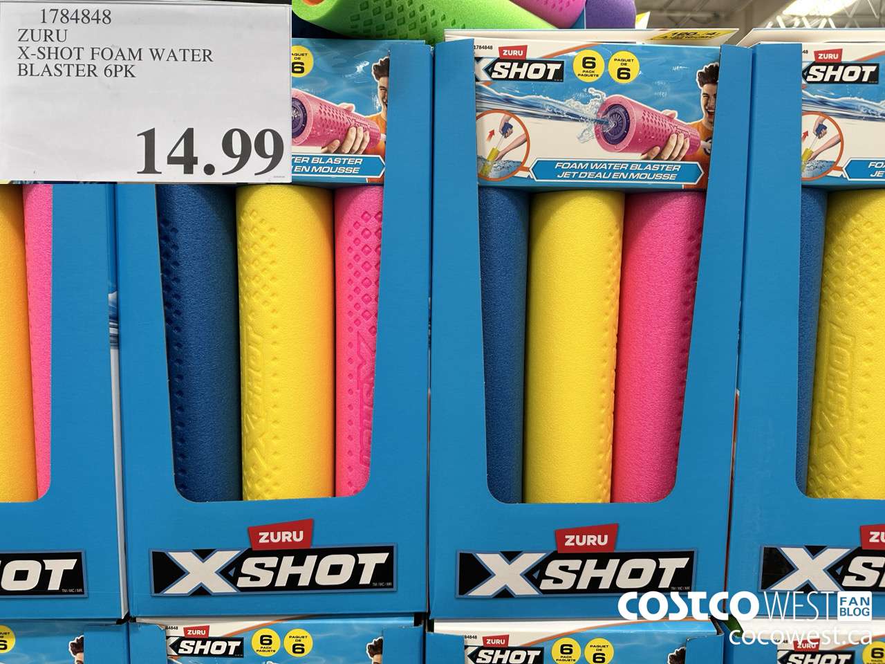 1784848 ZURU X-SHOT FOAM WATER BLASTER 6PK $14.99