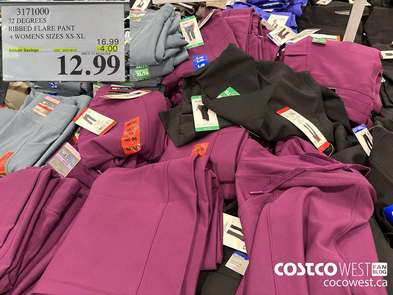 3171000 32 DEGREES RIBBED FLARE PANT WOMENS SIZES XS-XL ($4.00 INSTANT SAVINGS EXPIRES ON 2025-08-03) $12.99