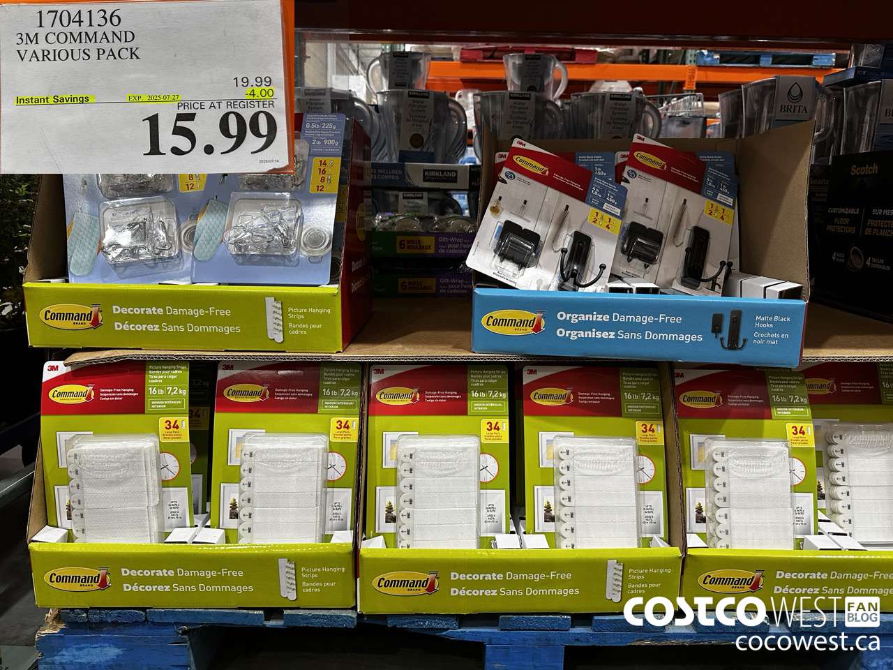 1704136 3M COMMAND VARIOUS PACK ($4.00 INSTANT SAVINGS EXPIRES ON 2025-07-27) $15.99