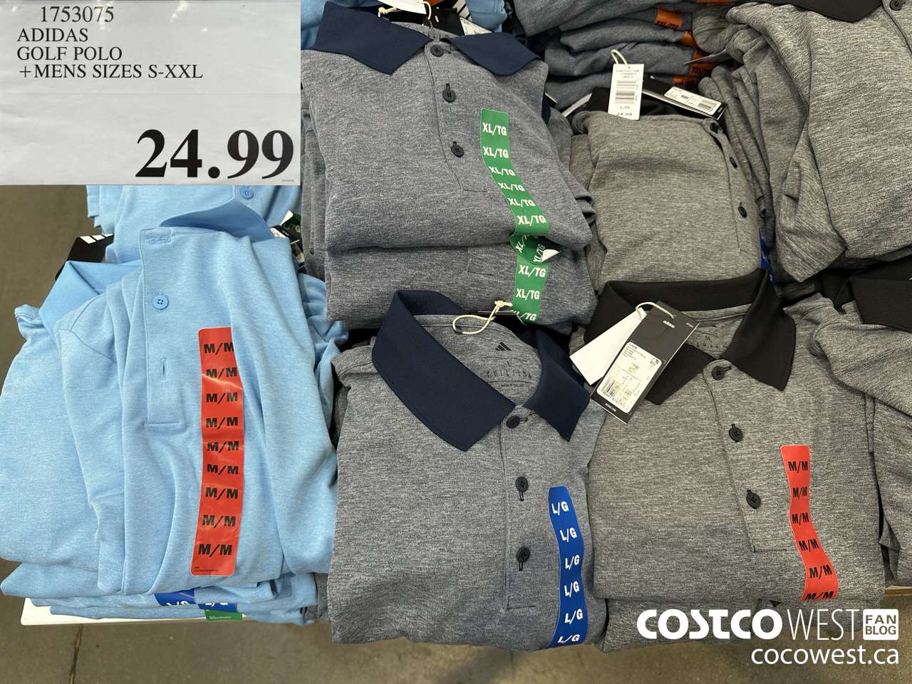 1753075 ADIDAS GOLF POLO MENS SIZES S-XXL $24.99