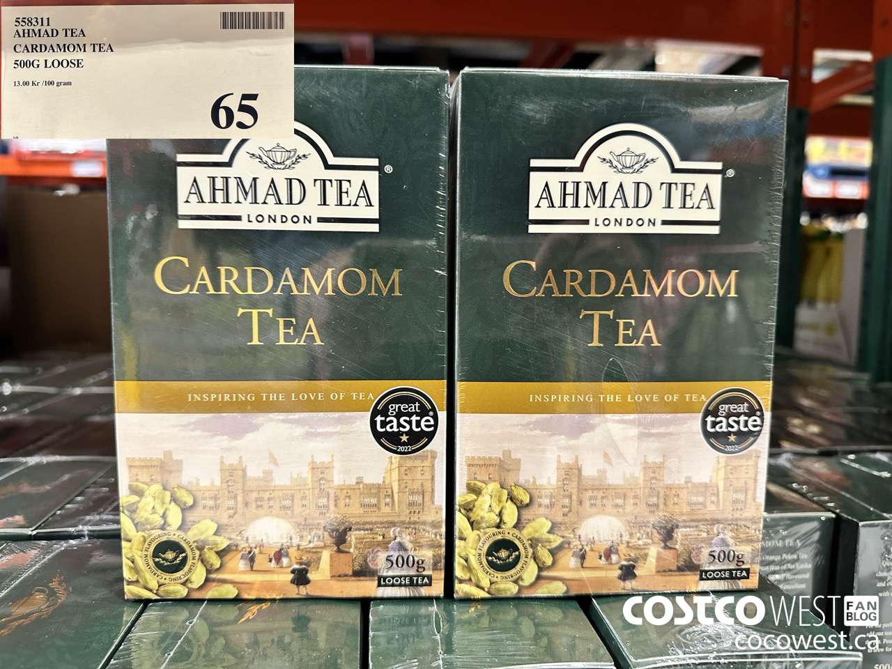 558311 AHMAD TEA CARDAMOM TEA 500G LOOSE $65.00