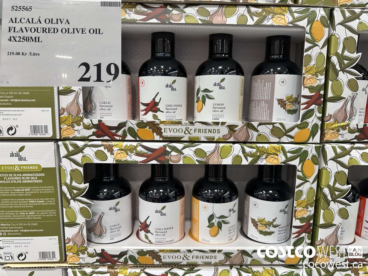 525565 ALCALA OLIVA FLAVOURED OLIVE OIL 4 X 250ML $219.00