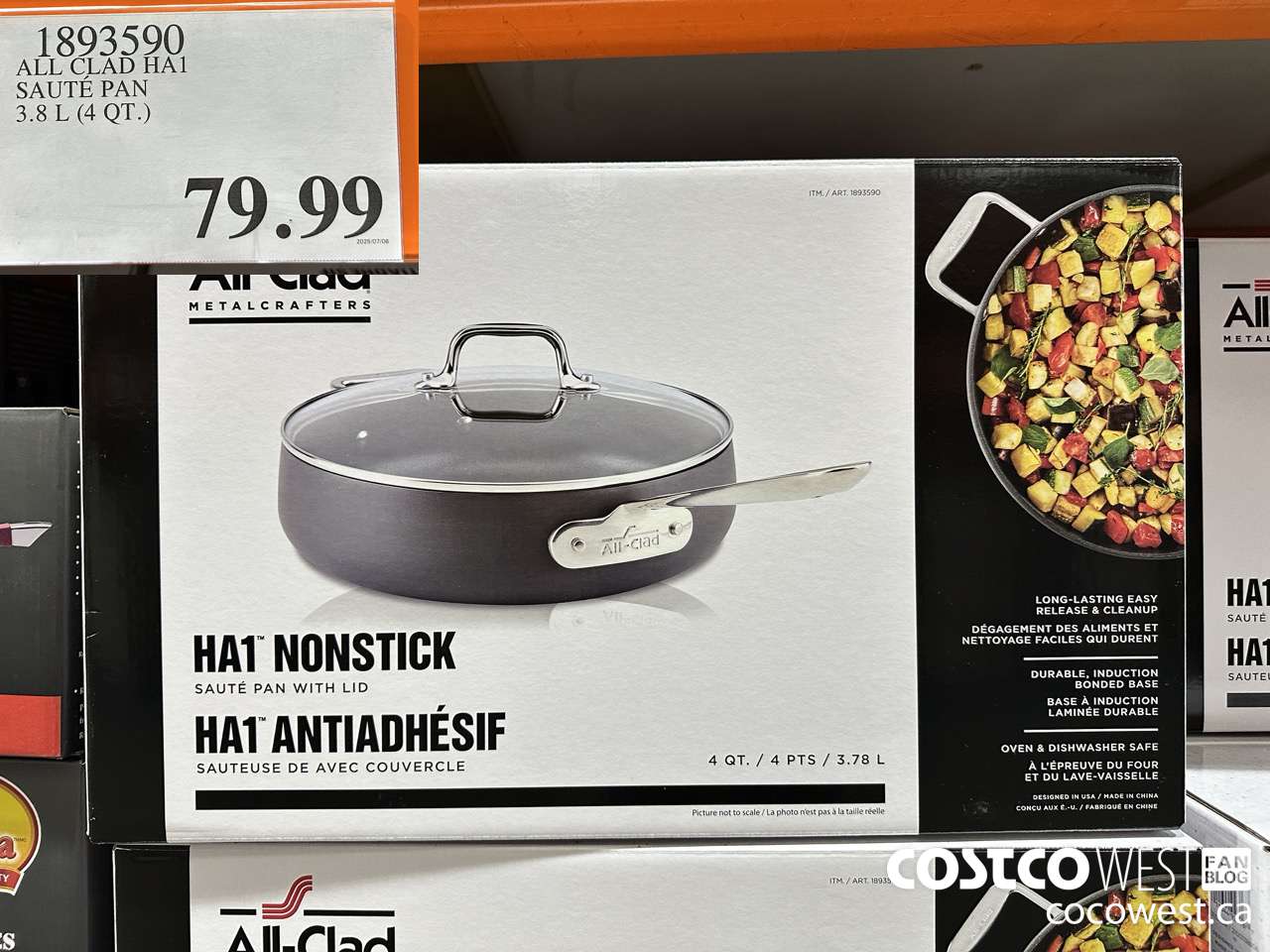 1893590 ALL CLAD HA1 SAUTE PAN 3.8L (4QT) $79.99