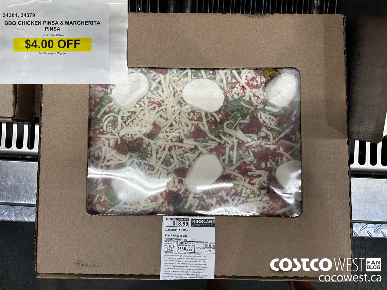 34381 (ALSO 34379) BBQ CHICKEN PINSA & MARGHERITA PINSA ($4.00 INSTANT SAVINGS)