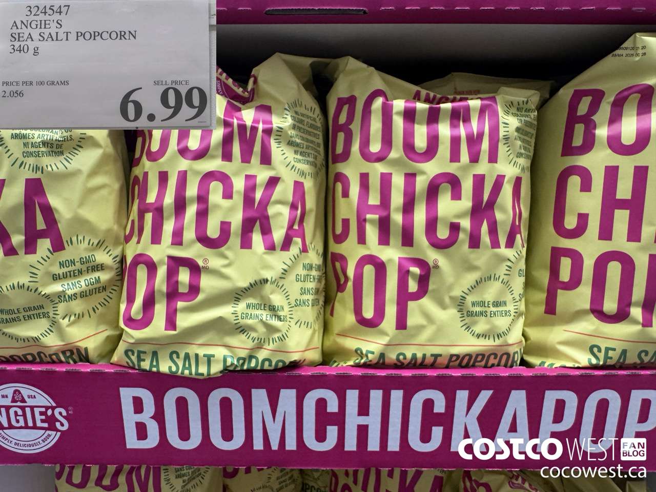 324547 ANGIE'S SEA SALT POPCORN 340 G $6.99