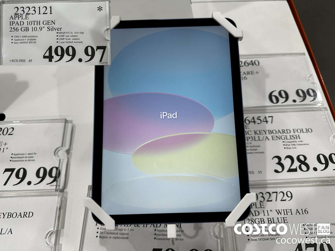 2323121 APPLE IPAD 10TH GEN 256GB SILVER MPQ83VC/A $499.97