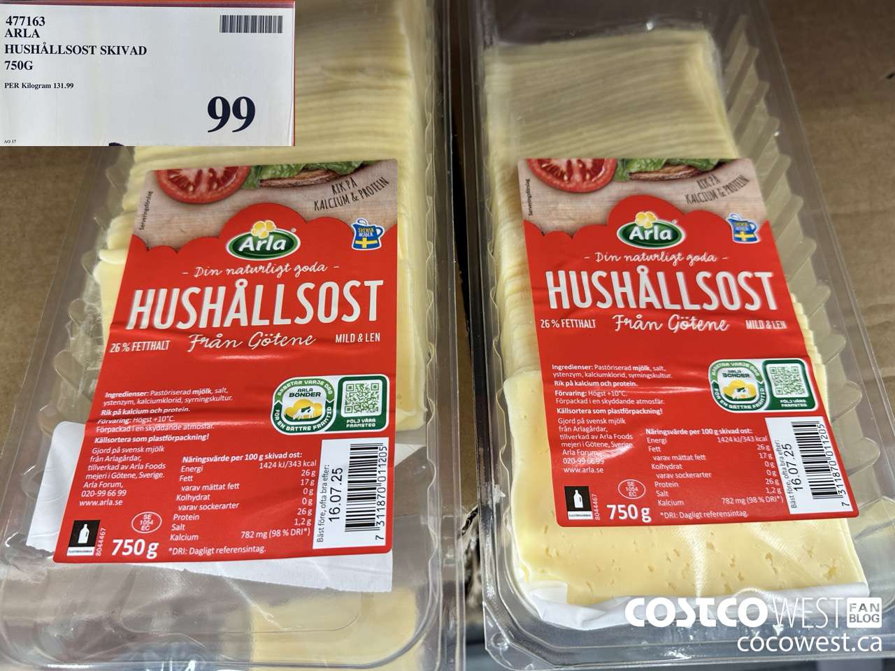 477163 ARLA HUSHALLSOST SKIVAD 750G $99.00