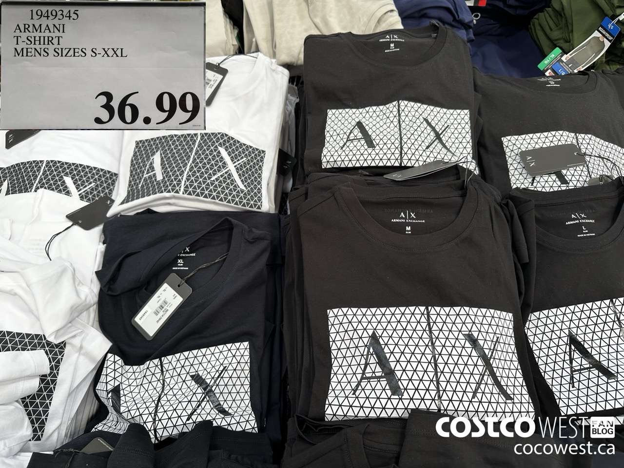 1949345 ARMANI T-SHIRT MENS SIZES S-XXL $36.99