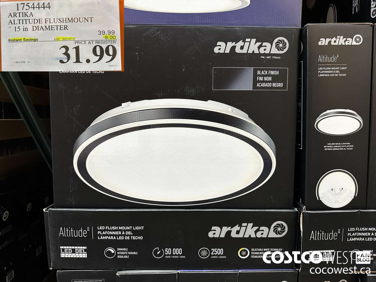 1754444 ARTIKA ALTITUDE FLUSHMOUNT 15IN DIAMETER ($8.00 INSTANT SAVINGS EXPIRES ON 2025-07-17) $31.99