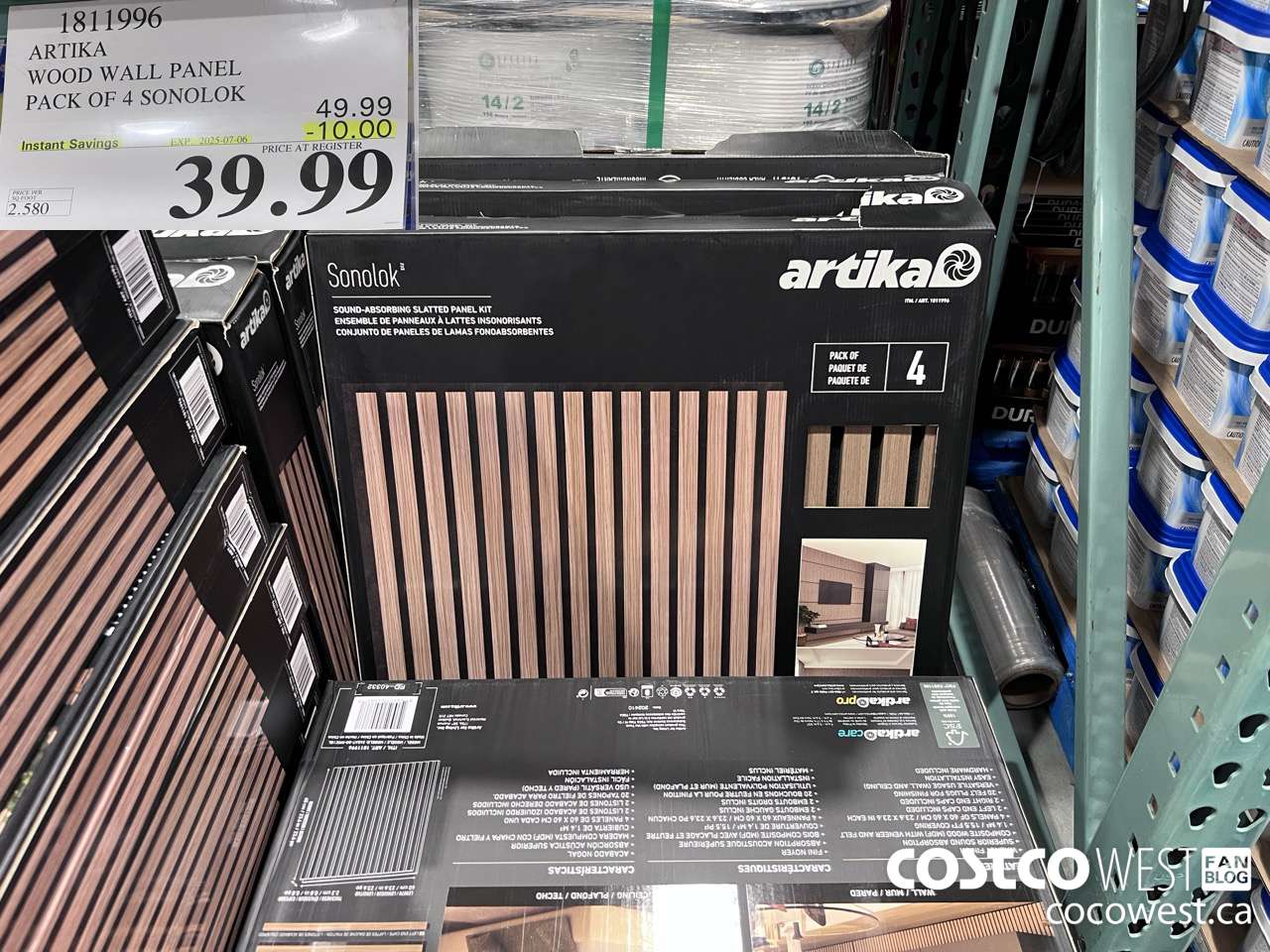 1811996 ARTIKA WOOD WALL PANEL PACK OF 4 SONOLOK ($10.00 INSTANT SAVINGS EXPIRES ON 2025-07-06) $39.99