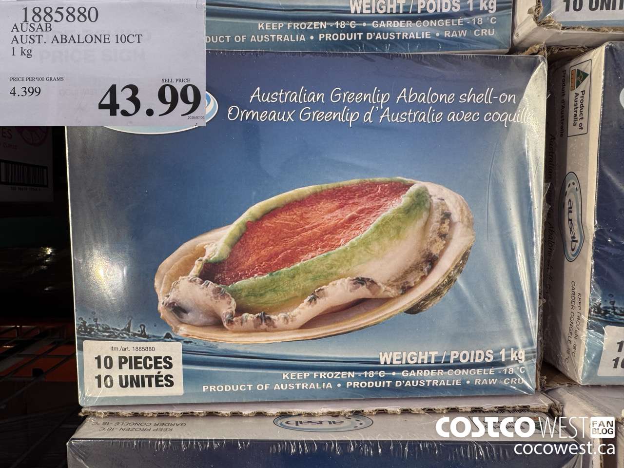 1885880 AUSAB AUST. ABALONE 10CT 1 KG $43.99