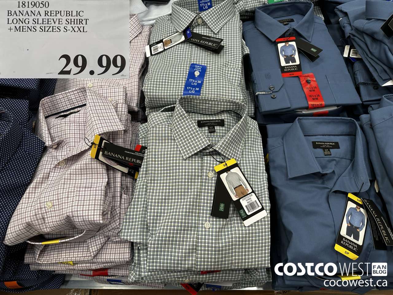 3819050 BANANA REPUBLIC LONG SLEEVE SHIRT MENS SIZES S-XXL  $29.99