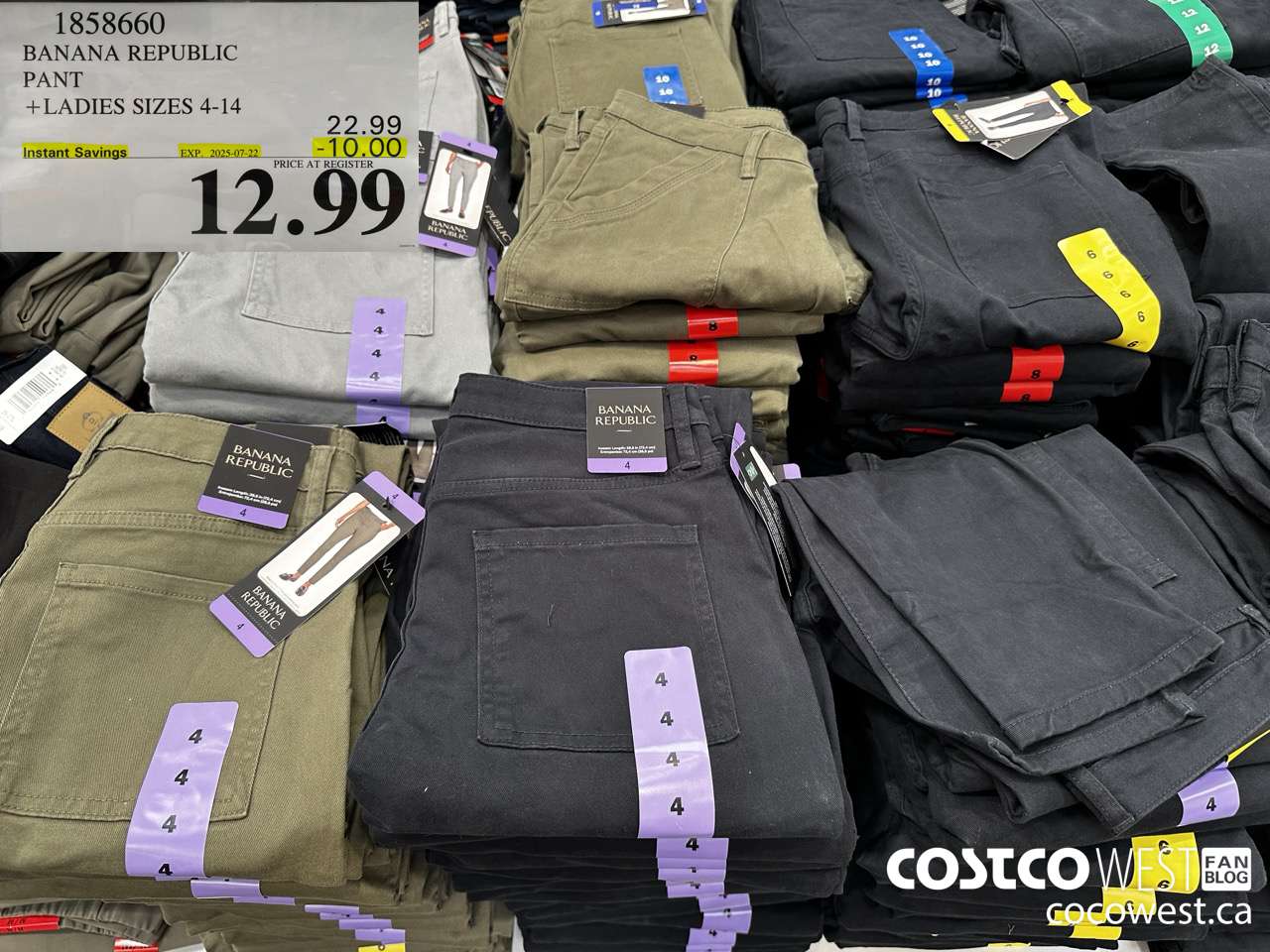 1858660 BANANA REPUBLIC PANT LADIES SIZES 4-14 ($10.00 INSTANT SAVINGS EXPIRES ON 2025-07-22) $12.99