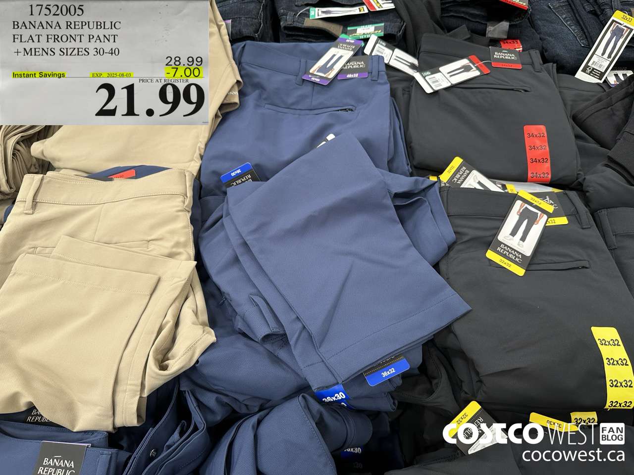 1752005 BANANA REPUBLIC TECH PANT MENS SIZES 30-40 ($7.00 INSTANT SAVINGS EXPIRES ON 2025-08-03) $21.99