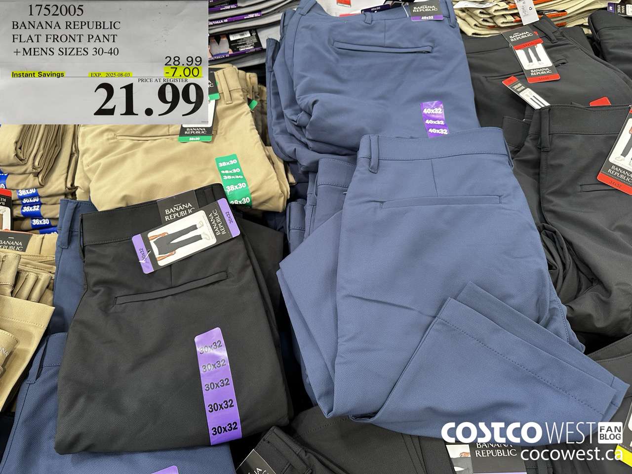 1752005 BANANA REPUBLIC TECH PANT MENS SIZES 30-40 ($7.00 INSTANT SAVINGS EXPIRES ON 2025-08-03) $21.99