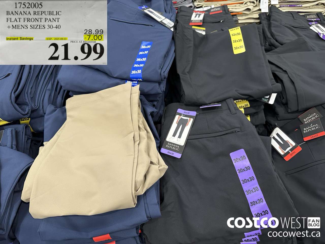 1752005 BANANA REPUBLIC TECH PANT MENS SIZES 30-40 ($7.00 INSTANT SAVINGS EXPIRES ON 2025-08-03) $21.99