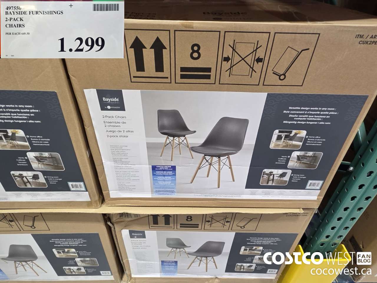 497550 BAYSIDE FURNISHINGS 2-PACK CHAIRS $1299.00