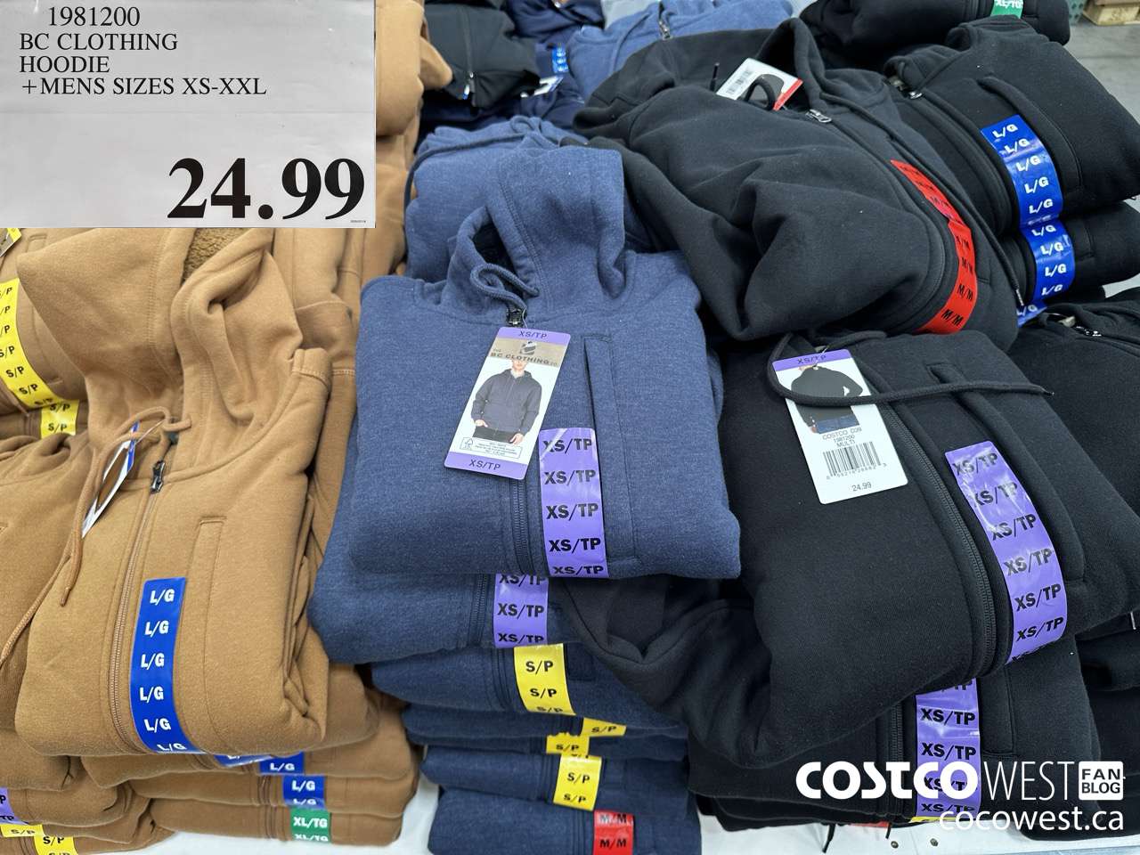 1981200 BC CLOTHING HOODIE MENS SIZES XS-XXL $24.99