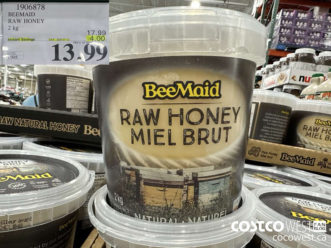 1906878 BEEMAID RAW HONEY 2KG ($4.00 INSTANT SAVINGS EXPIRES ON 2025-07-13) $13.99