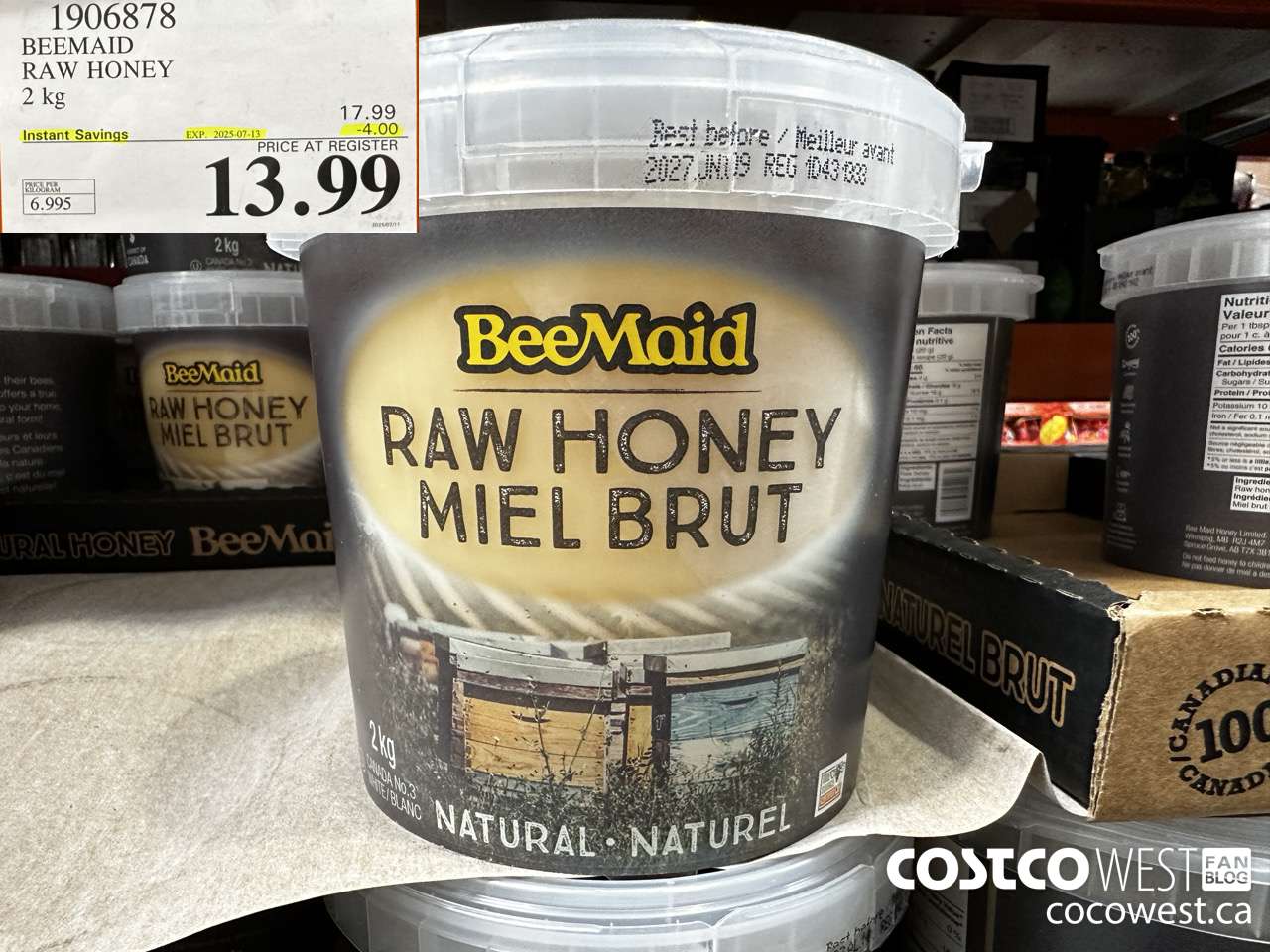 1906878 BEEMAID RAW HONEY 2KG ($4.00 INSTANT SAVINGS EXPIRES ON 2025-07-13) $13.99