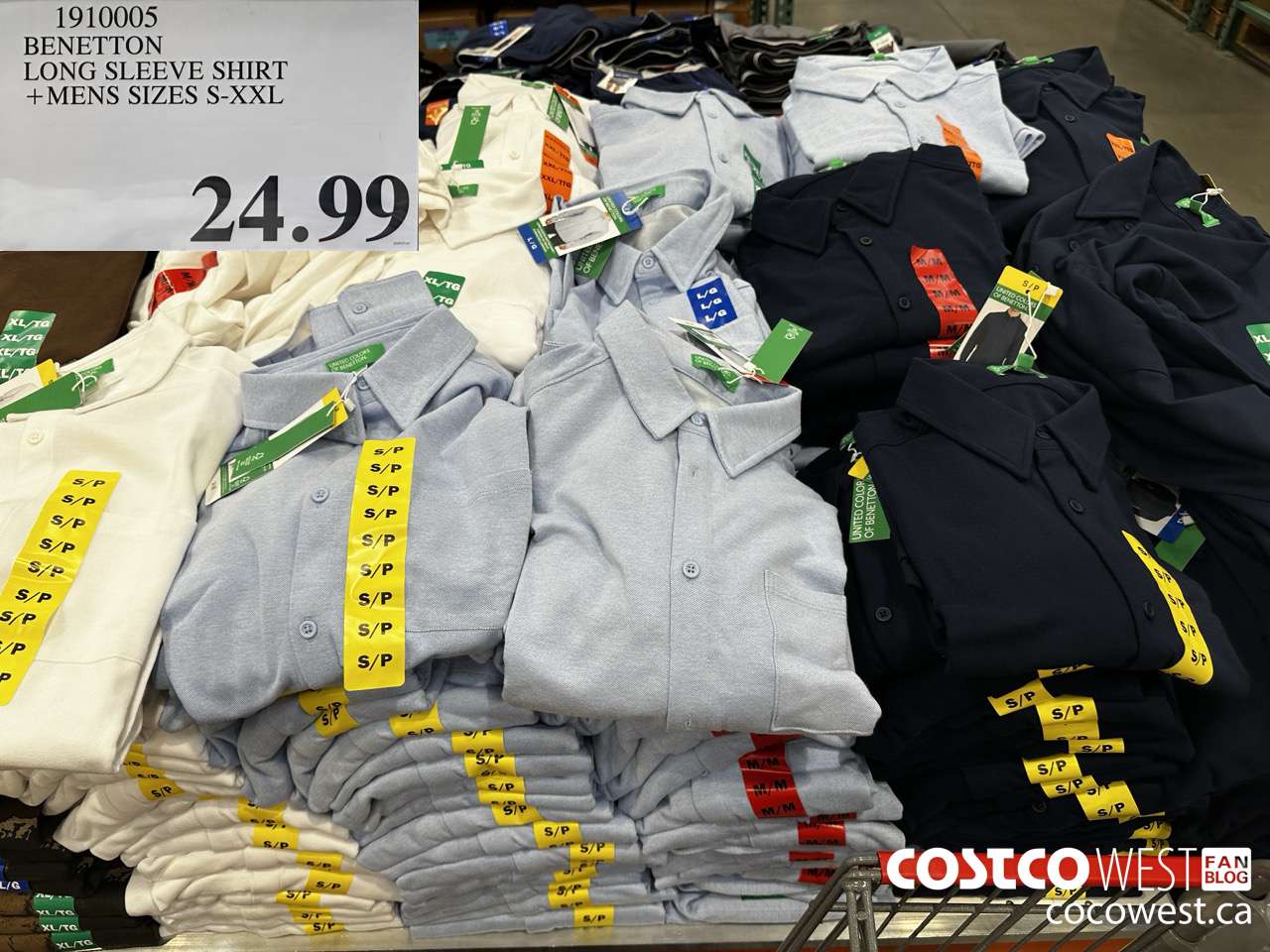 1910005 BENETTON LONG SLEEVE SHIRT MENS SIZES S-XXL $24.99