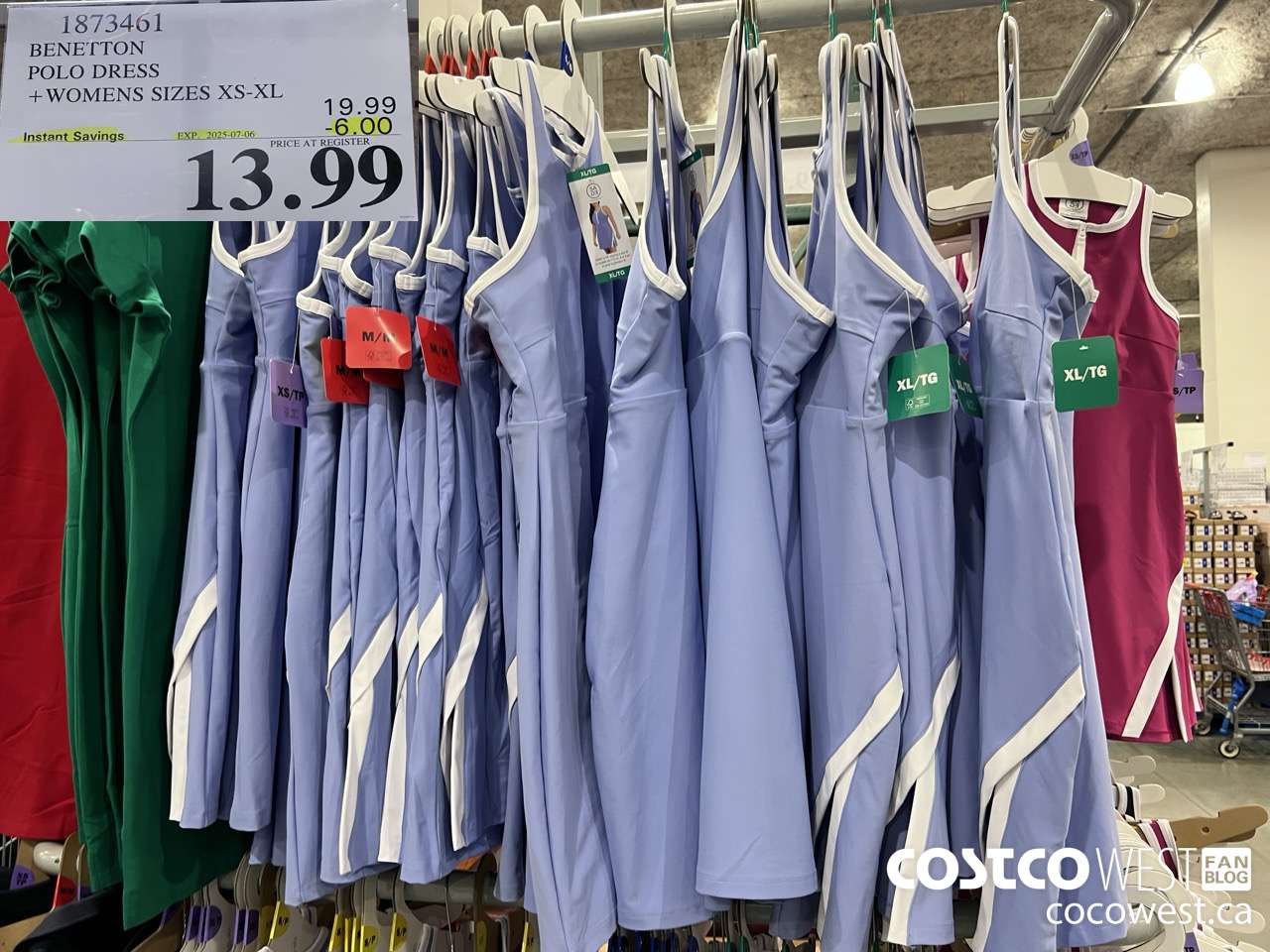 1873461 BENETTON POLO DRESS WOMENS SIZSE XS-XL ($6.00 INSTANT SAVINGS EXPIRES ON 2025-07-06) $13.99