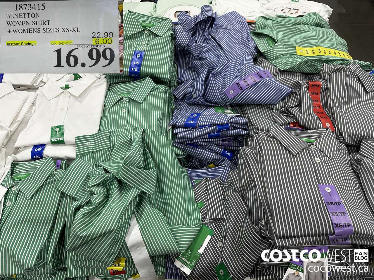 1873415 BENETTON WOVEN SHIRT WOMENS SIZES XS-XL ($6.00 INSTANT SAVINGS EXPIRES ON 2025-07-20) $16.99