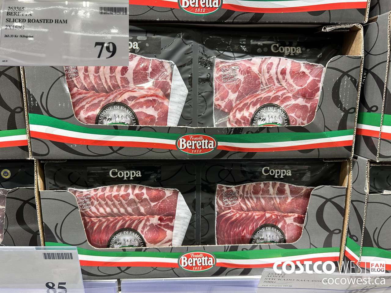 263365 BERETTA SLICED ROASTED HAM 2 X 150G $79.00