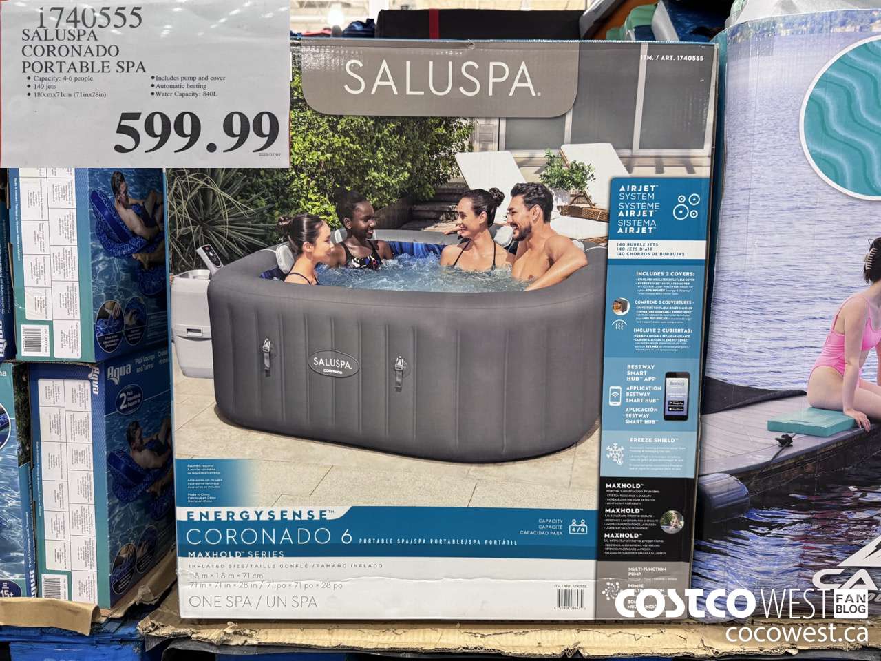 1740555 BESTWAY PORTABLE SPA CORONADO $599.99
