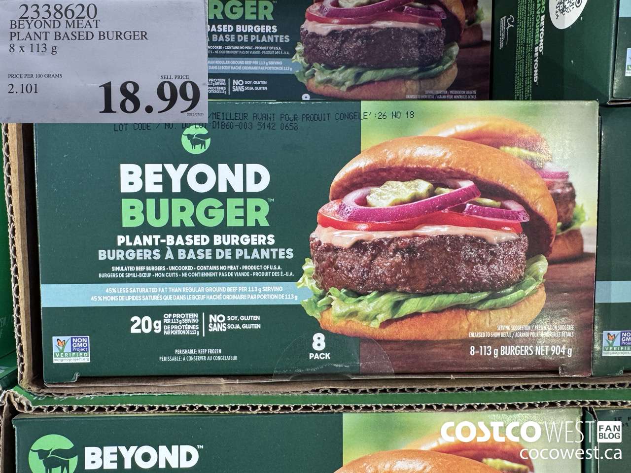 2338620 BEYOND MEAT PLANT BASED BURGER 8 x 113 g $18.99