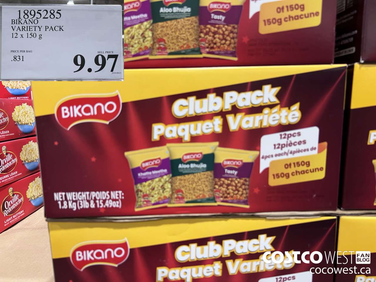 1895285 BIKANO VARIETY PACK 12 X 150G $9.97
