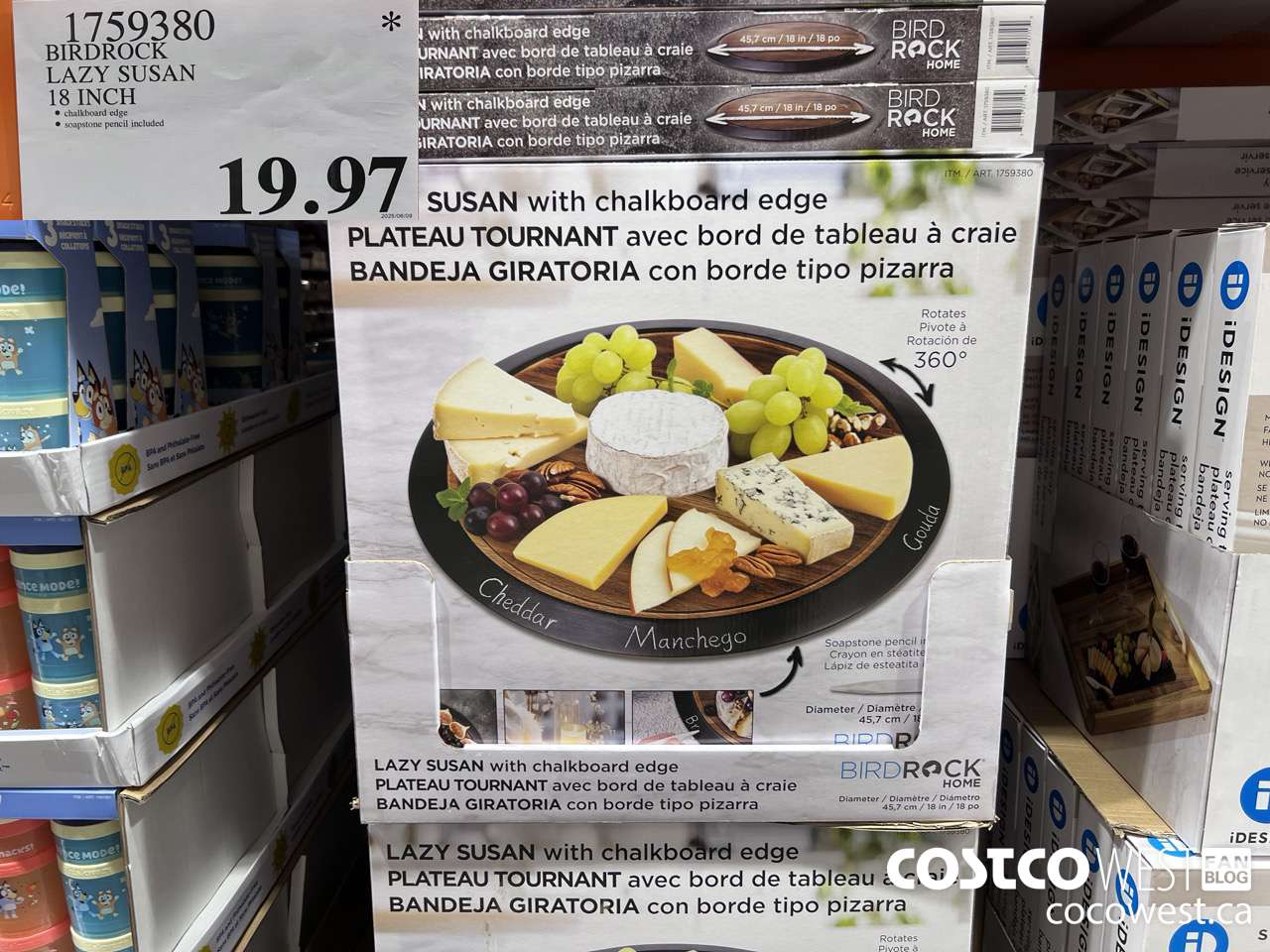 1759380 BIRDROCK LAZY SUSAN 18 INCH $19.97