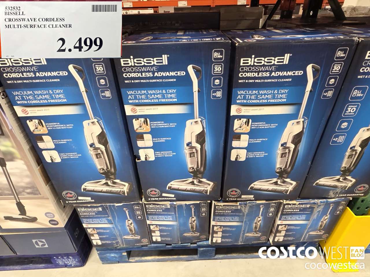 543532 BISSELL CROSSWAVE CORDLESS MULTI-SURFACE CLEANER $2499.00
