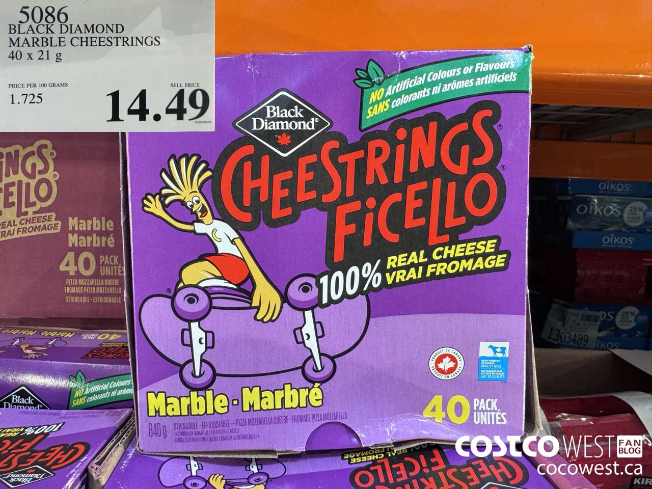 5086 BLACK DIAMOND MARBLE CHEESESTRINGS 40 x 21 g $14.49
