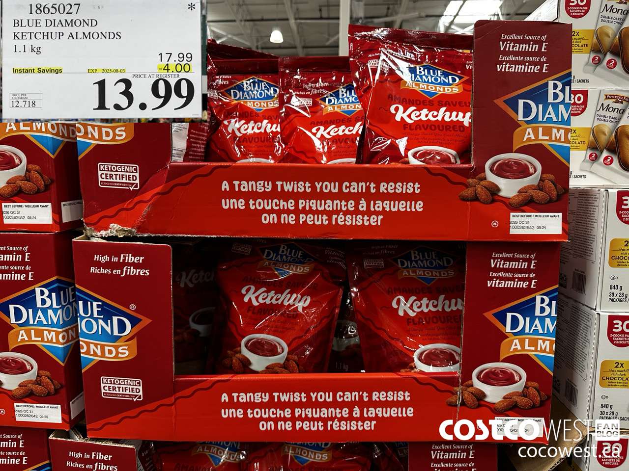 1865027 BLUE DIAMOND KETCHUP ALMONDS 1.1KG ($4.00 INSTANT SAVINGS EXPIRES ON 2025-08-03) $13.99