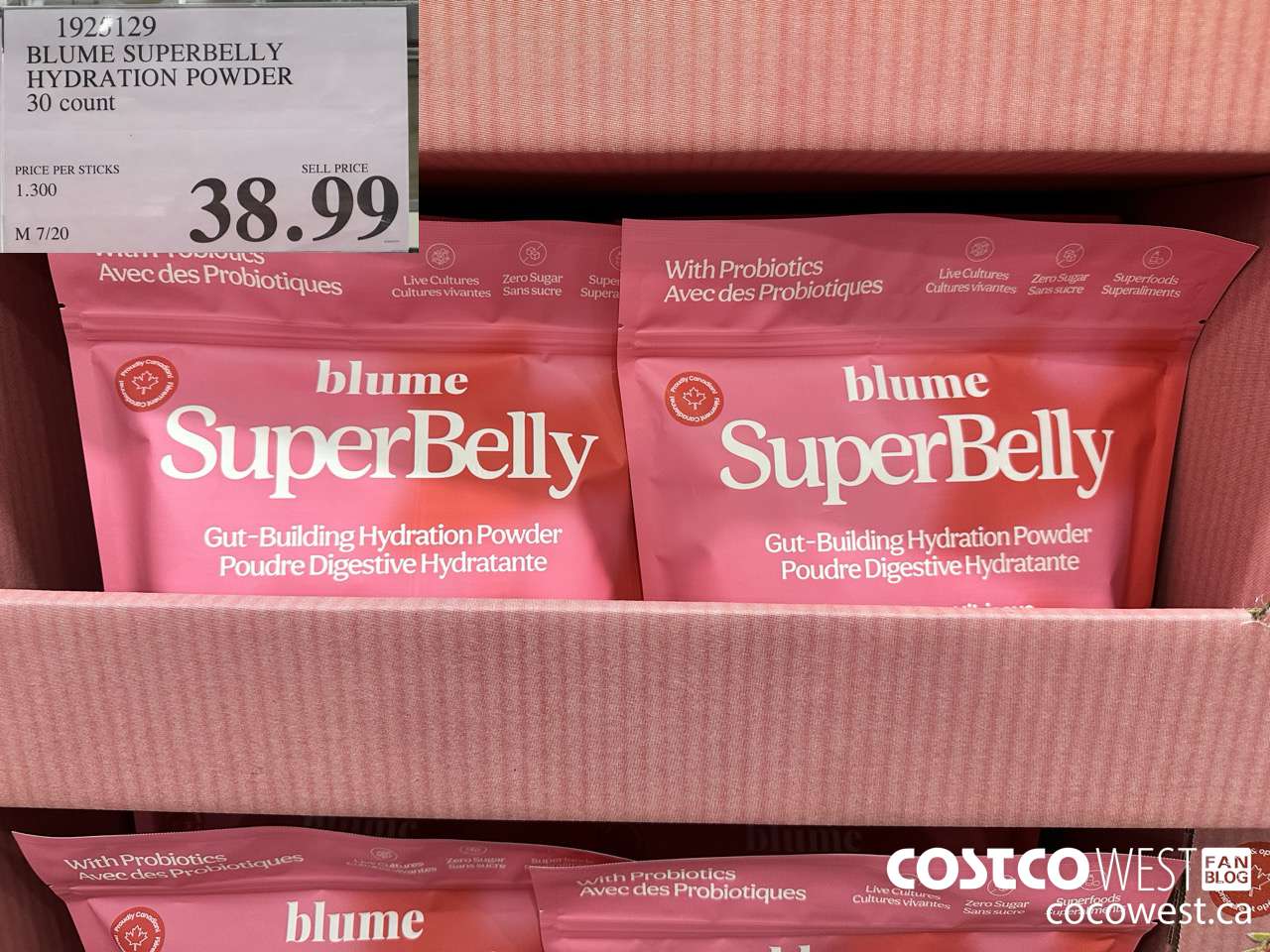 1925129 BLUME SUPERBELLY HYDRATION POWDER 30 COUNT $38.99