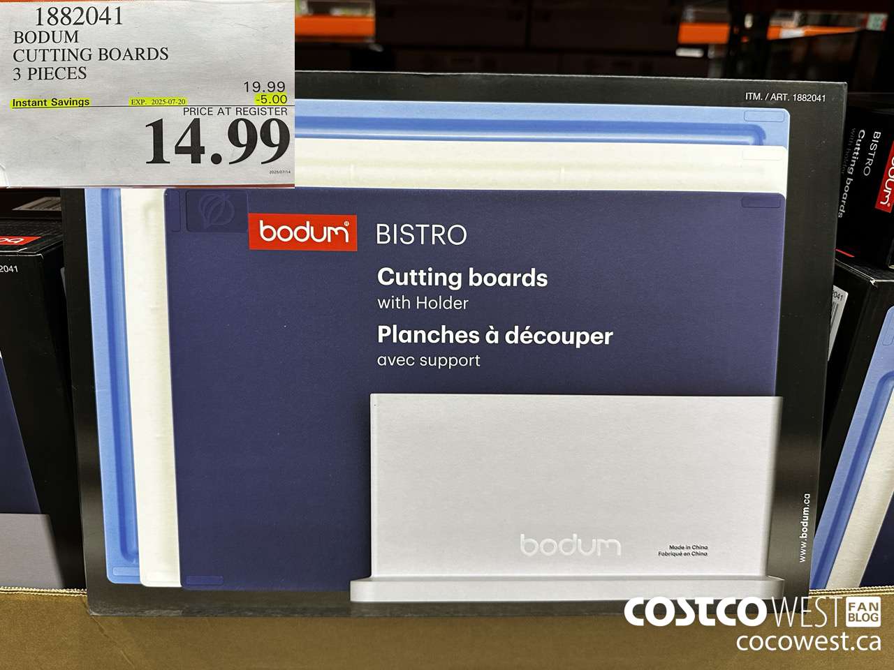 1882041 BODUM CUTTING BOARDS 3 PIECES ($5.00 INSTANT SAVINGS EXPIRES ON 2025-07-20) $14.99