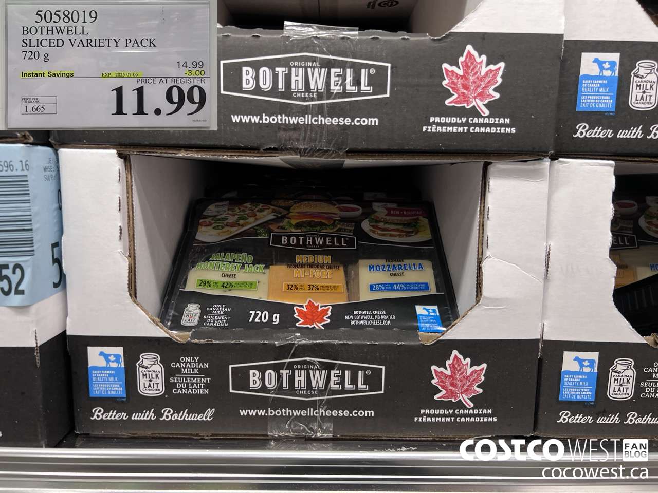 5058019 BOTHWELL SLICED VARIETY PACK 720 g ($3.00 INSTANT SAVINGS EXPIRES ON 2025-07-06) $11.99