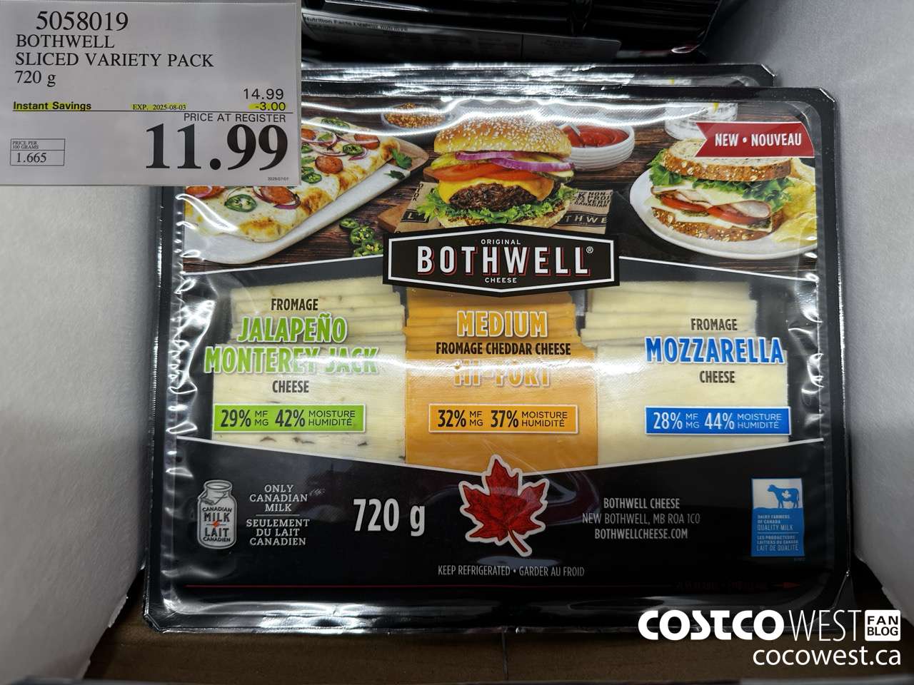 5058019 BOTHWELL SLICED VARIETY PACK 720 g ($3.00 INSTANT SAVINGS EXPIRES ON 2025-08-03) $11.99