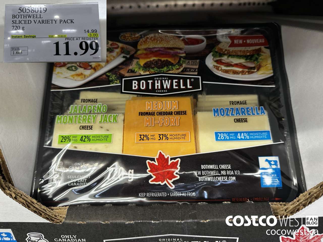 5058019 BOTHWELL SLICED VARIETY PACK 720 g ($3.00 INSTANT SAVINGS EXPIRES ON 2025-08-03) $11.99