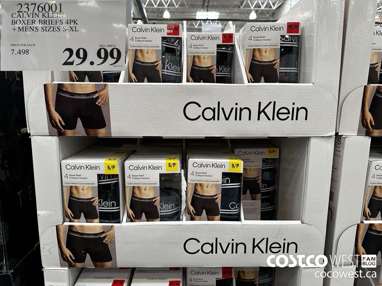 2376001 CALVIN KLEIN BOXER BRIEFS 4PK MENS SIZES S-XL $29.99