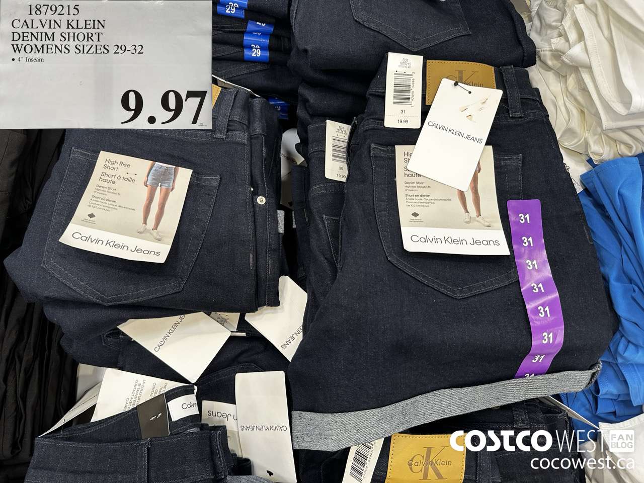 1879215 CALVIN KLEIN DEMIN SHORT WOMENS SIZES 29-32 $9.97