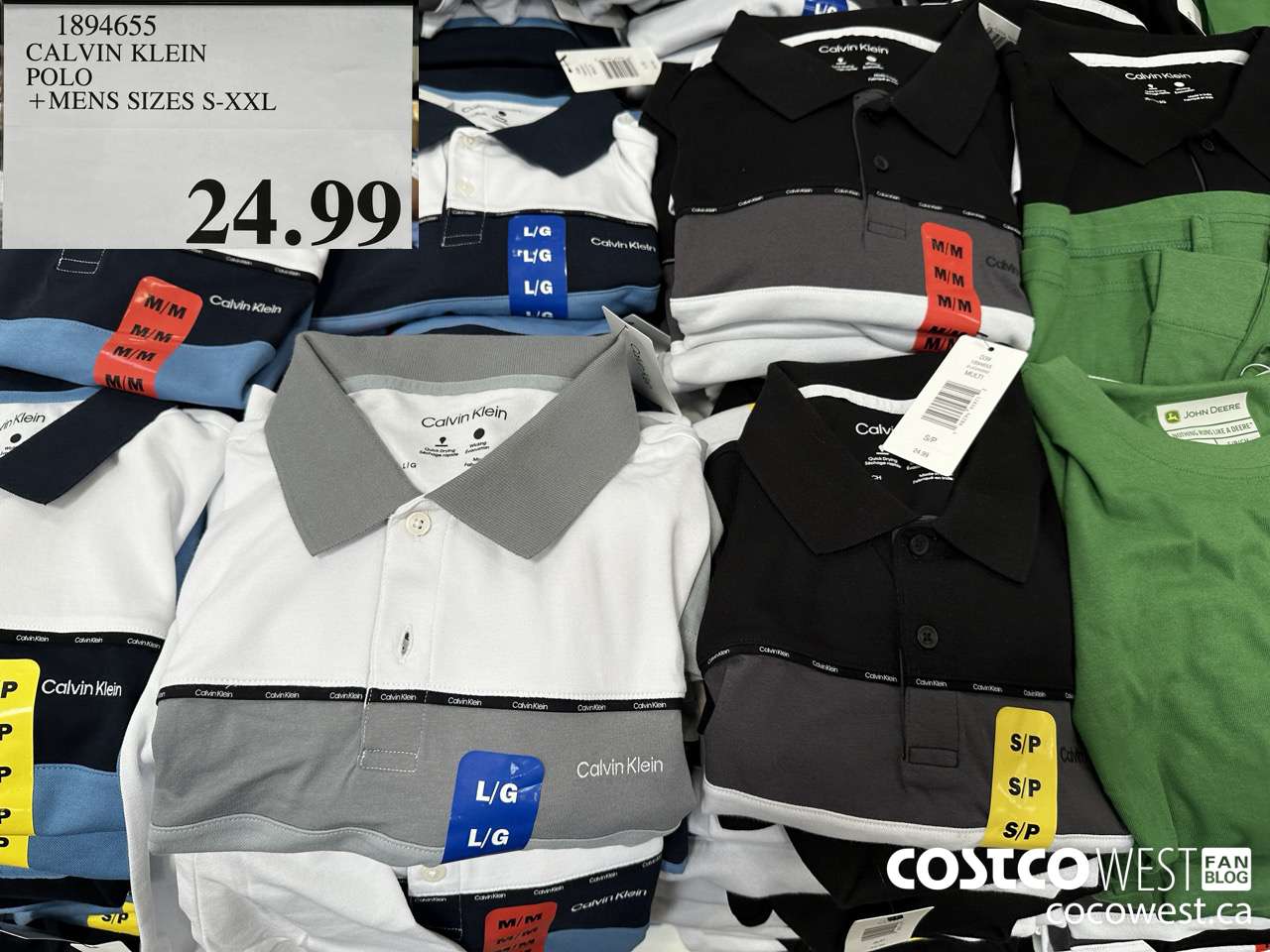 1894655 CALVIN KLEIN POLO MENS SIZES S-XXL $24.99