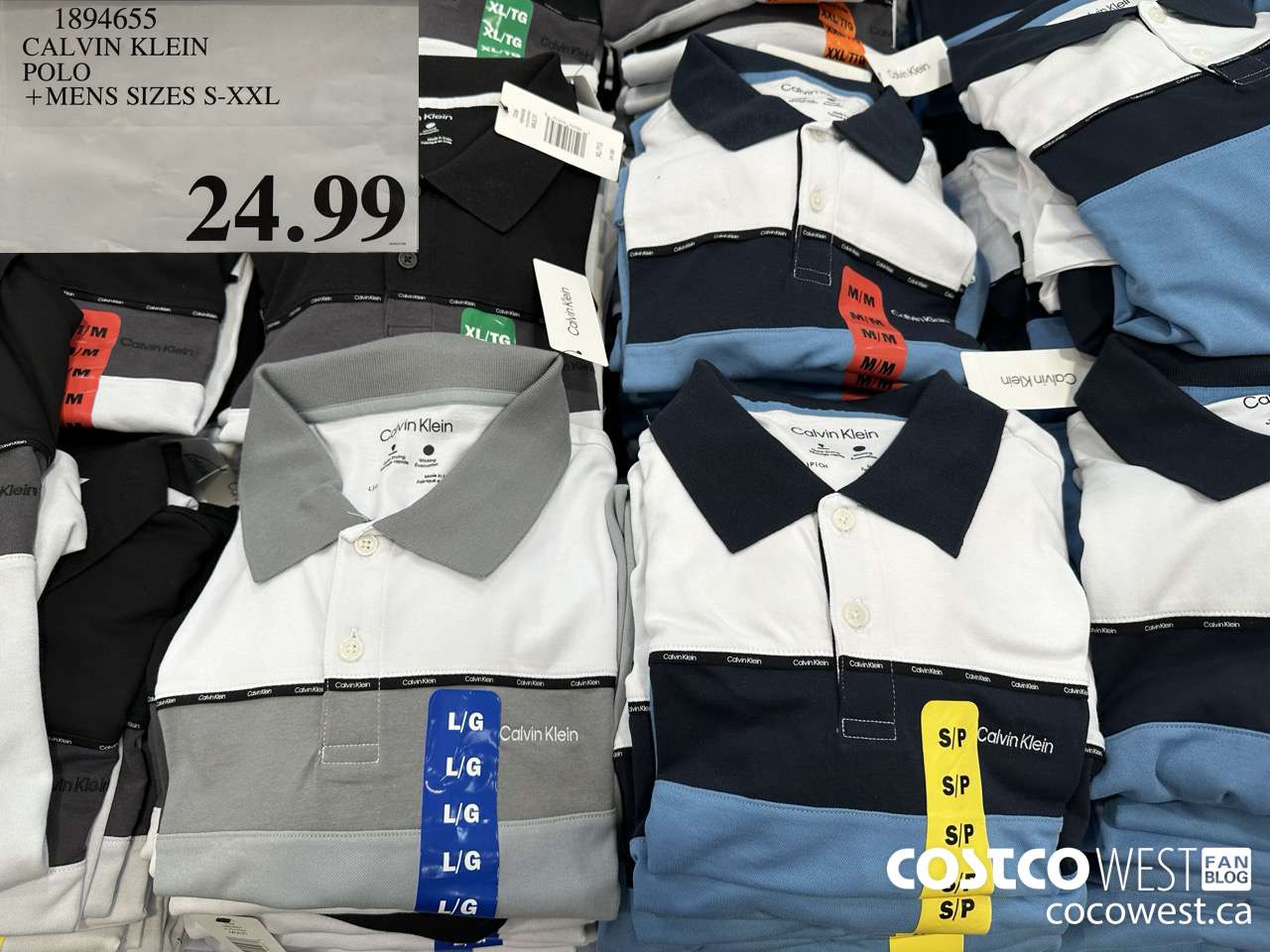 1894655 CALVIN KLEIN POLO MENS SIZES S-XXL $24.99