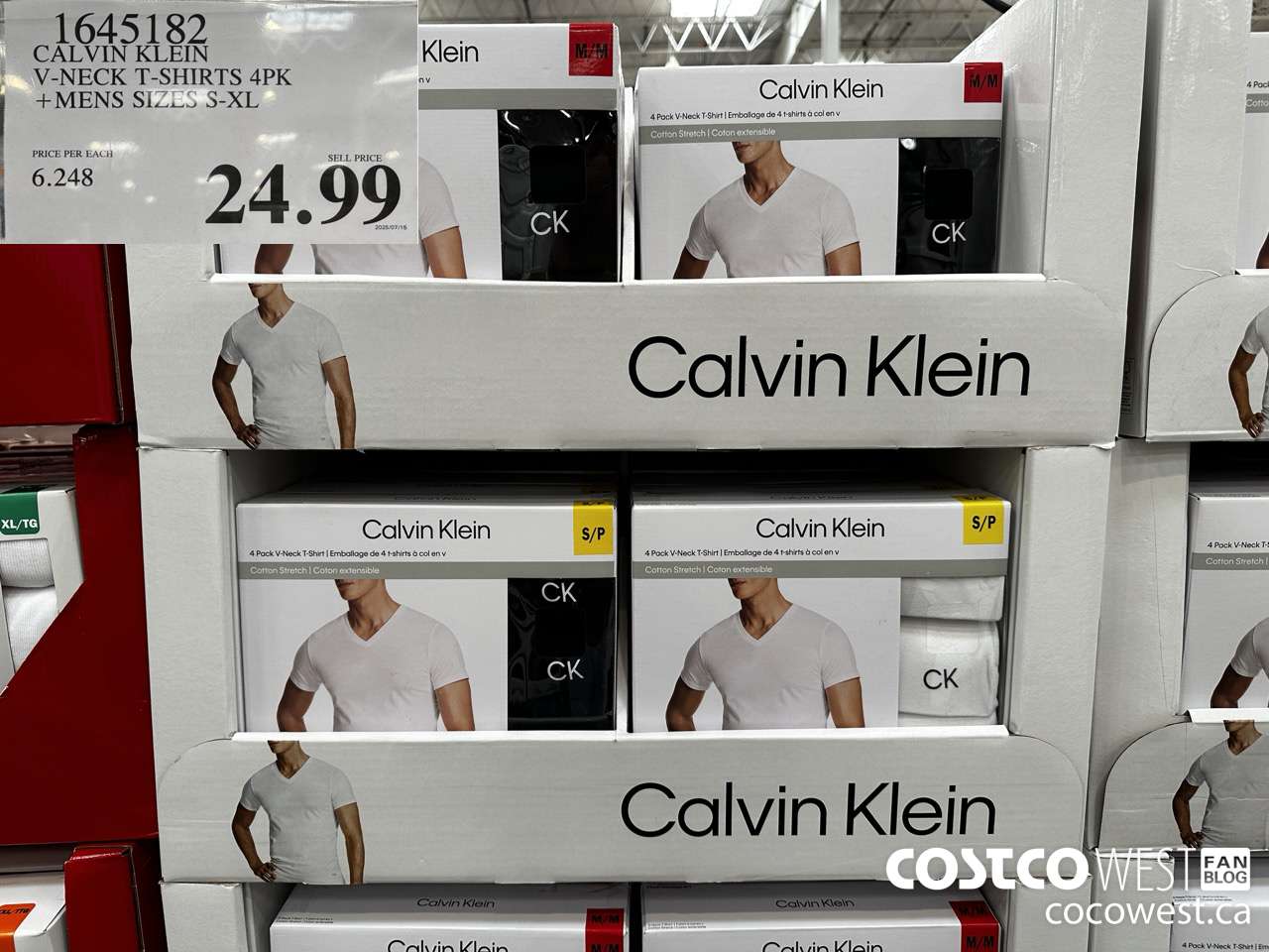 1645182 CALVIN KLEIN V-NECK T-SHIRTS 4PK MENS SIZES S-XL $24.99