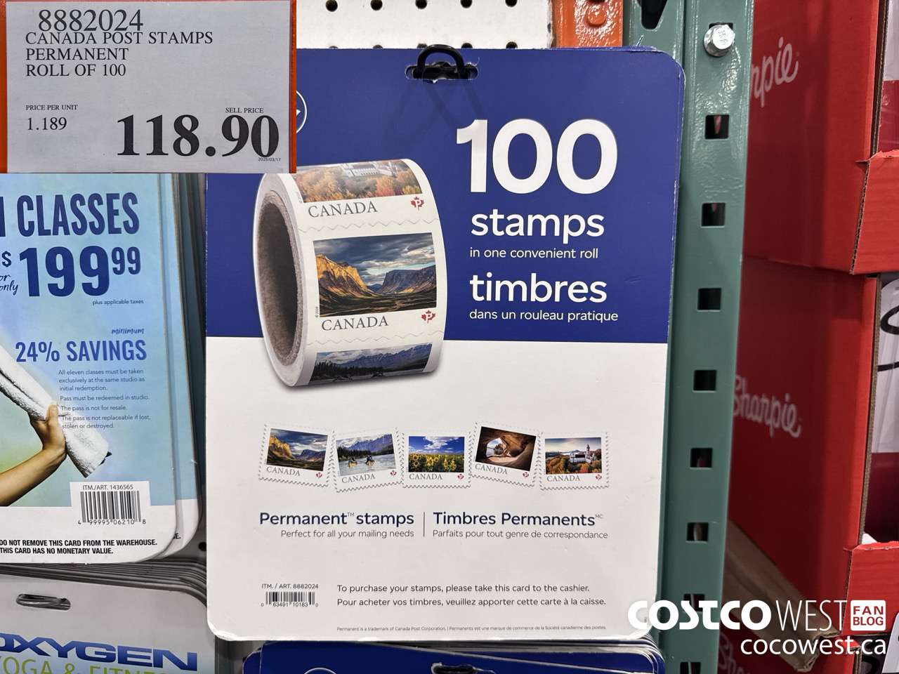 8882024 CANADA POST STAMPS PERMANENT ROLL OF 100 $118.90