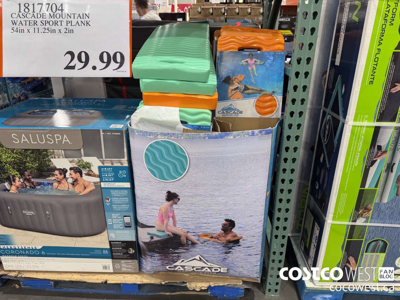 1817704 CASCADE MOUNTAIN WATER SPORT PLANK 54IN X 11.25IN X 2IN $29.99